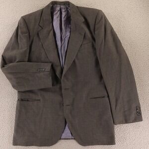 VTG Terzo Uomo Jacket M 40R Gray Houndstooth Check 100%%‎ Wool Blazer Italy